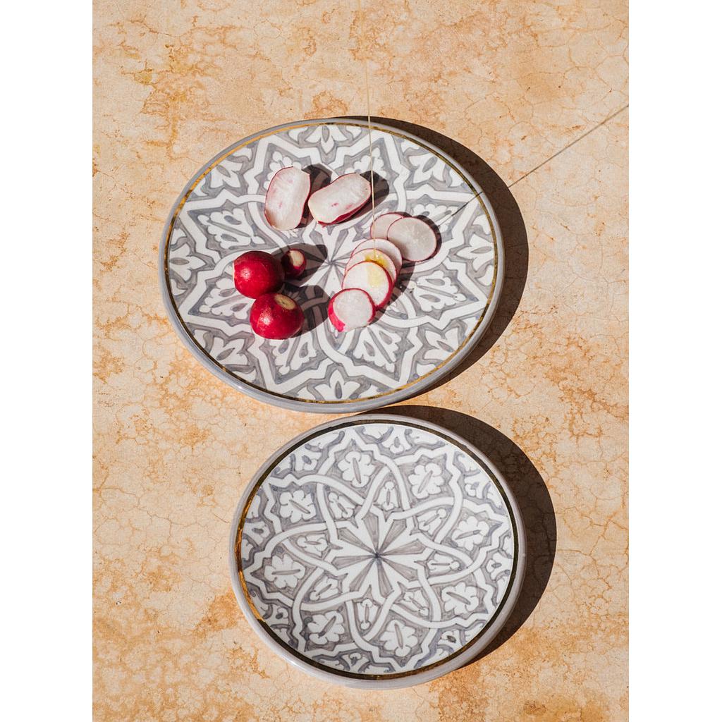 Assiette Fassia gris gold
