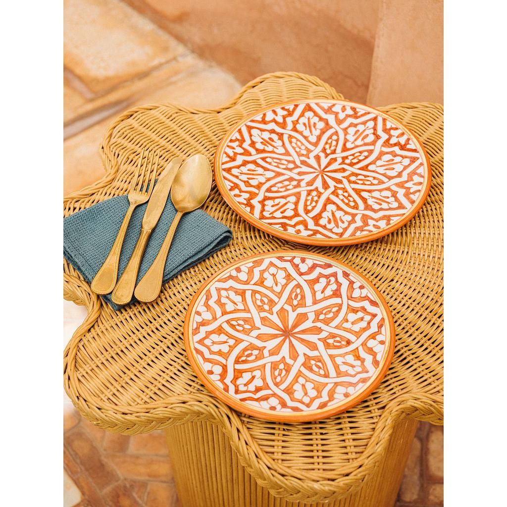 Assiette Fassia marsala gold