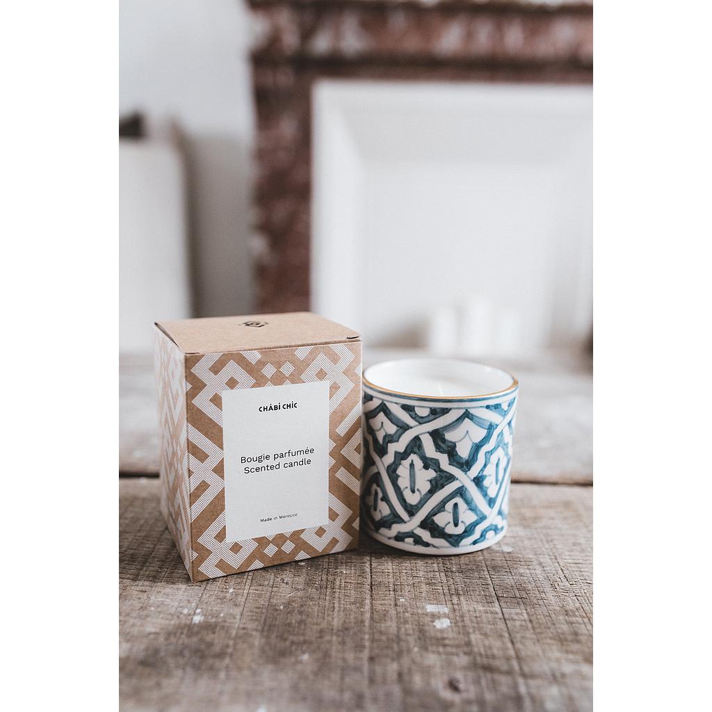 Baby candle Fassia bleu stone parfumée fleur d'oranger gold