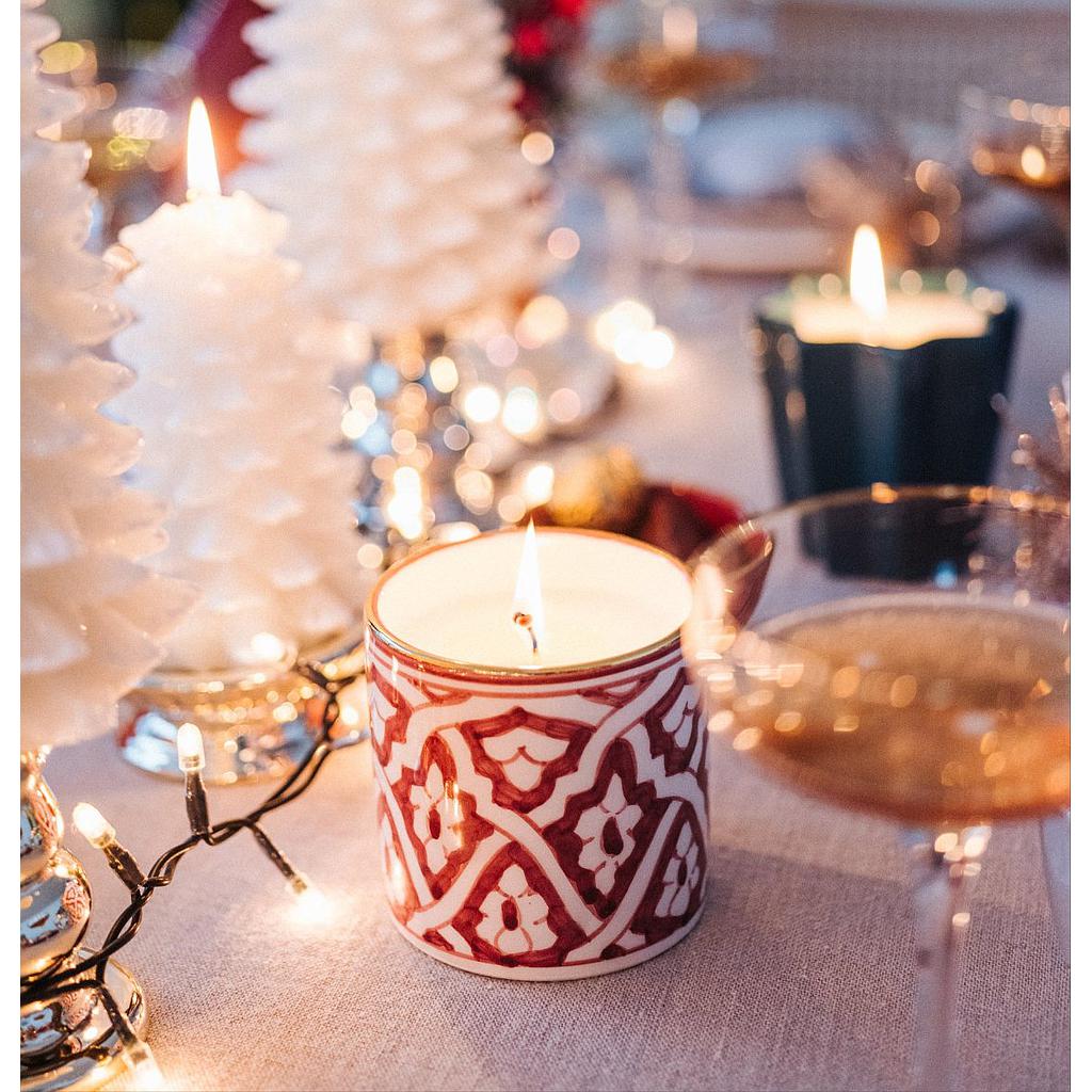 Baby candle  fassia aubergine parfumée figuier