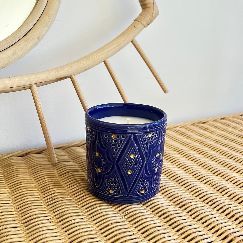 Baby chabi candle empreinte bleu majorelle