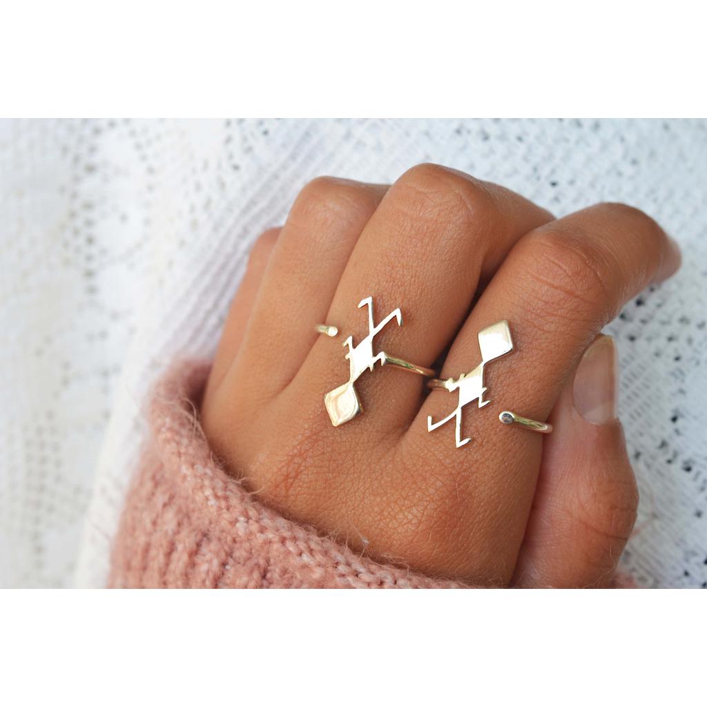 BAGUE TATTOO BERBERE " FORCE " EN ARGENT