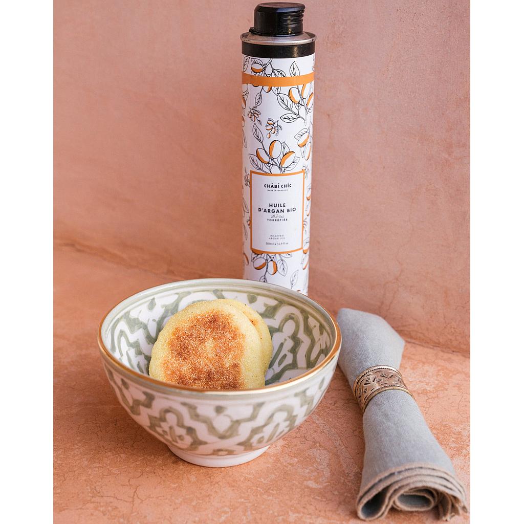 Bols et saladier ronds Fassia Mint gold
