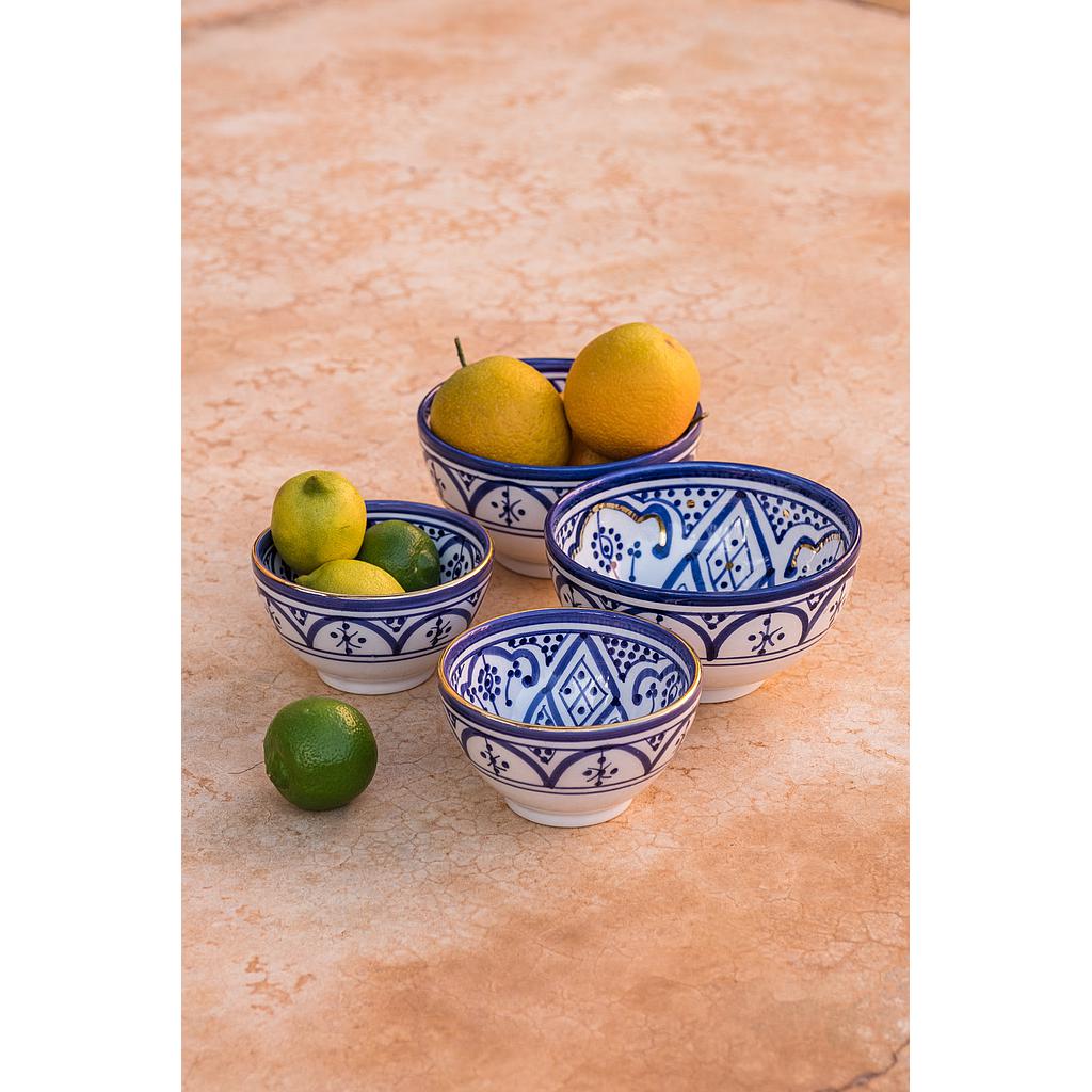 Bols, et saladier ronds Zwak bleu majorelle gold