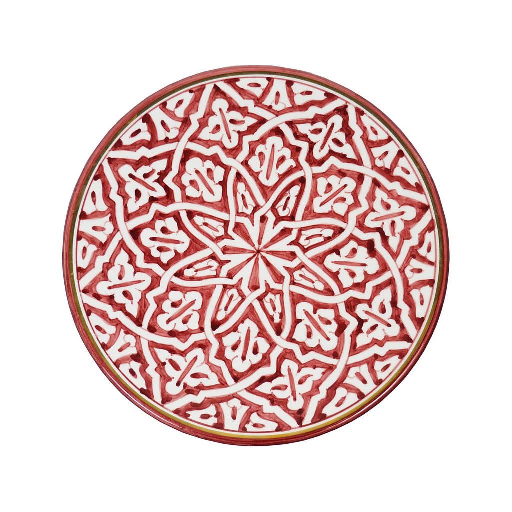 Grande assiette Fassia aubergine gold