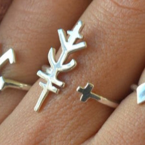 BAGUE TATTOO BERBERE " CHANCE " EN ARGENT