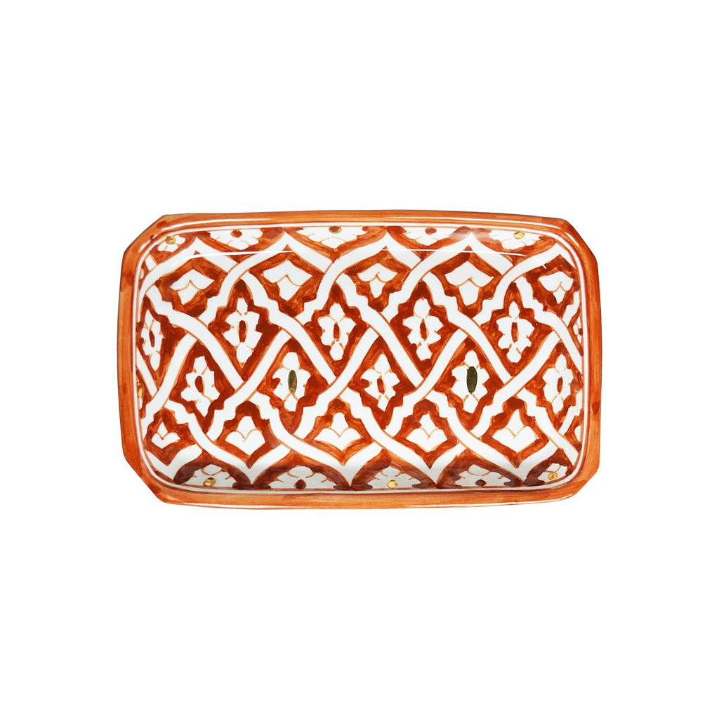 Grand plateau rectangle Fassia marsala gold