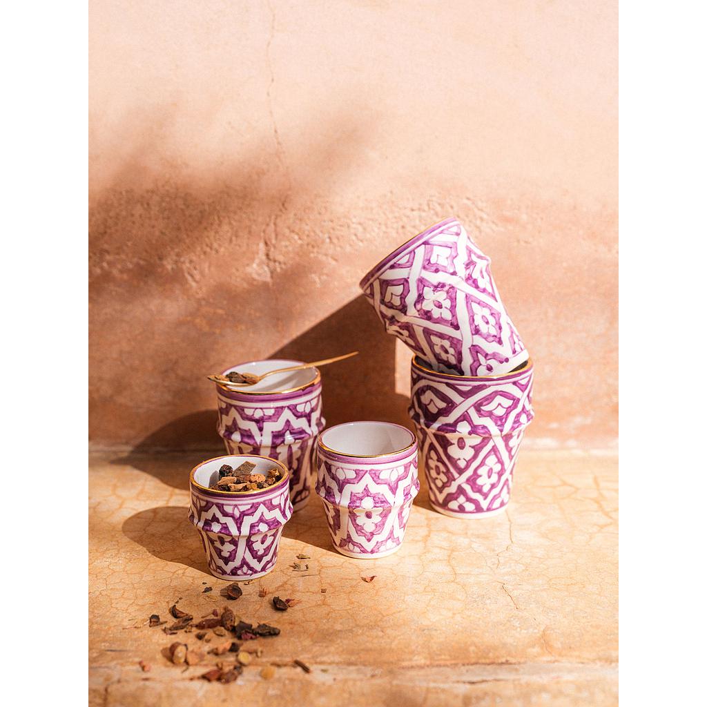Moyenne tasse beldi Fassia lilas gold