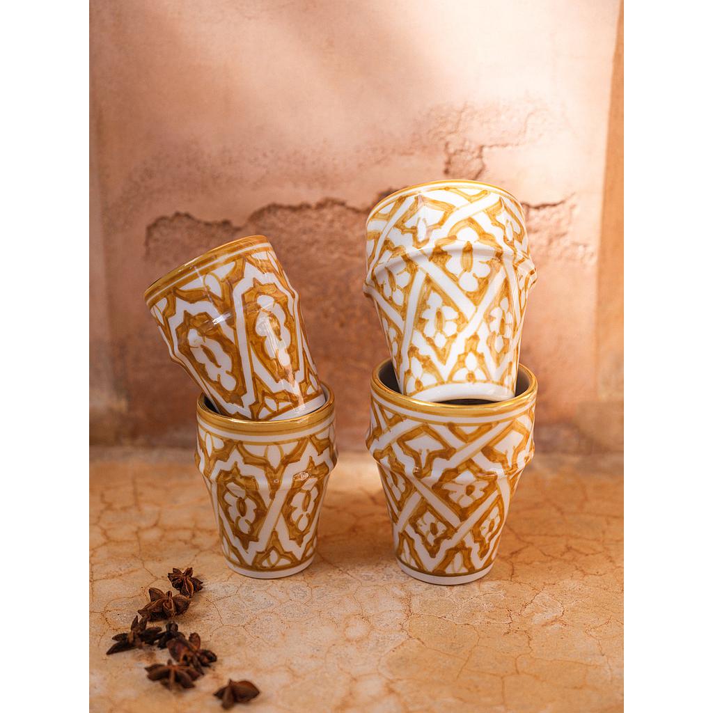 Moyenne tasse beldi Fassia paille gold