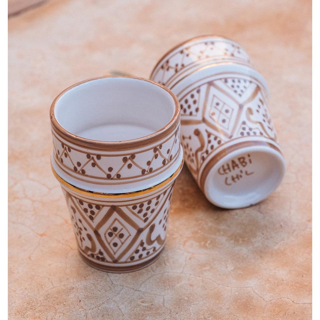 2 Grandes tasses beldi Zwak sahara gold
