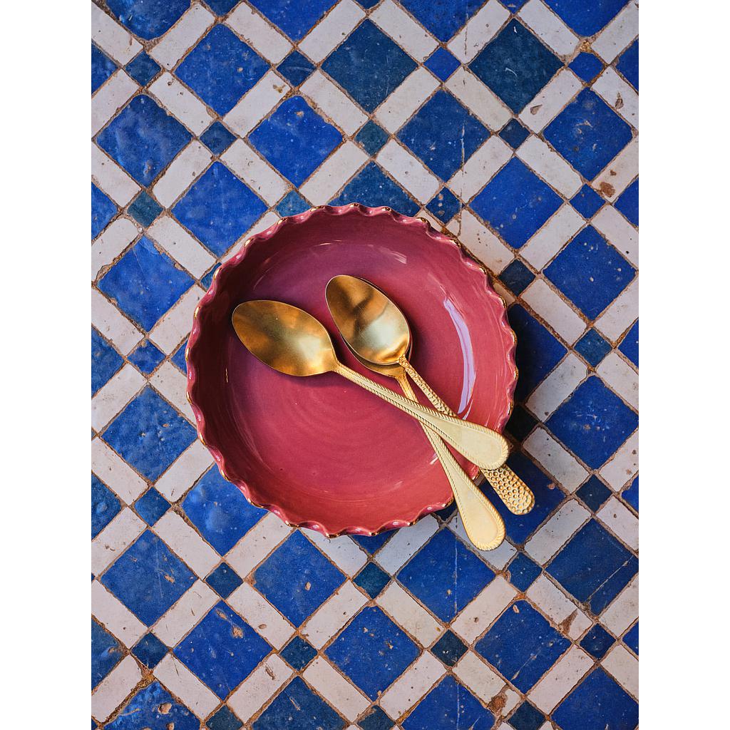 Assiette Creuse tazza aubergine gold