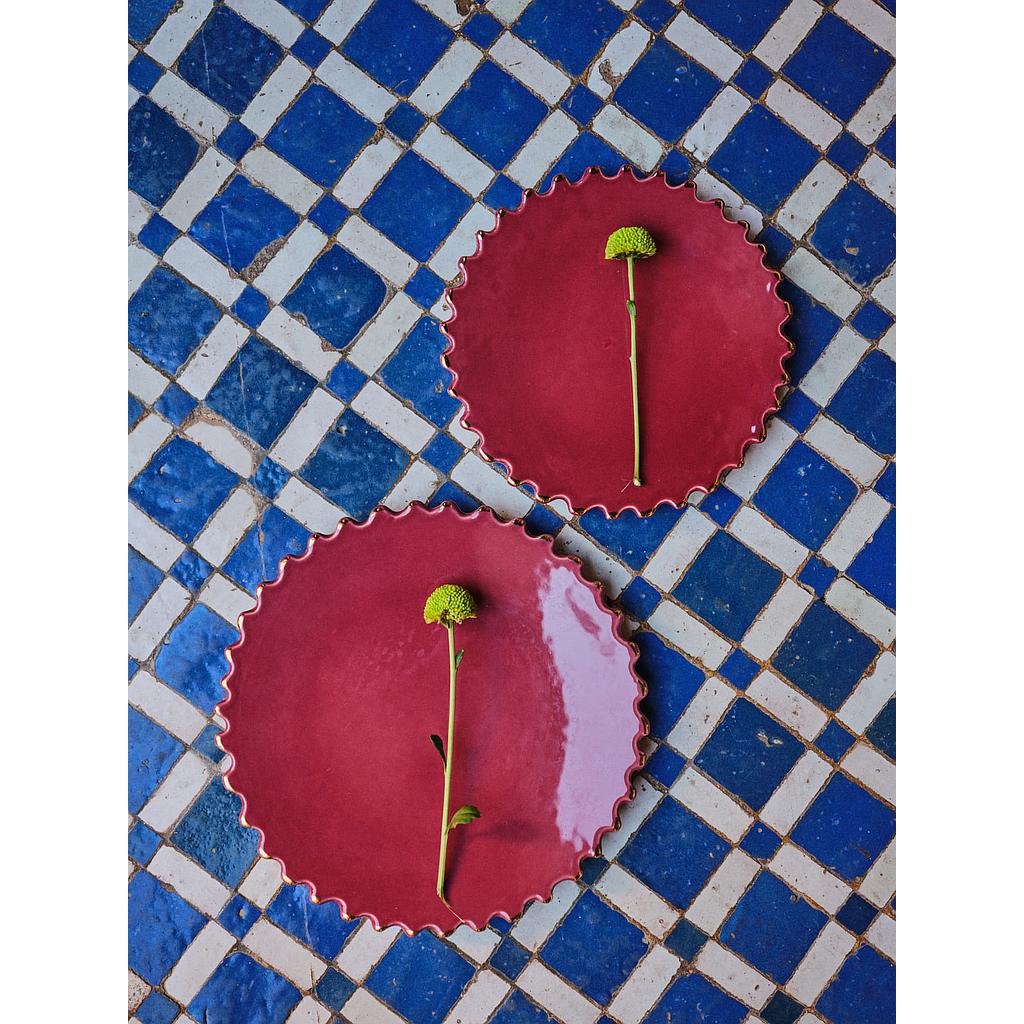 Assiette Tazza aubergine gold