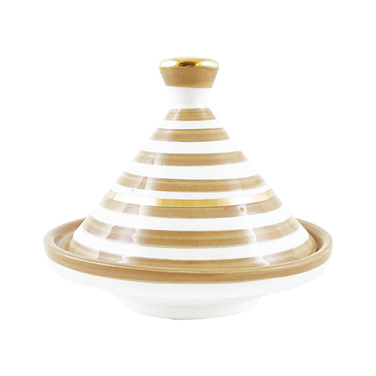 TAJINE SABLE EN CERAMIQUE GOLD 12 K