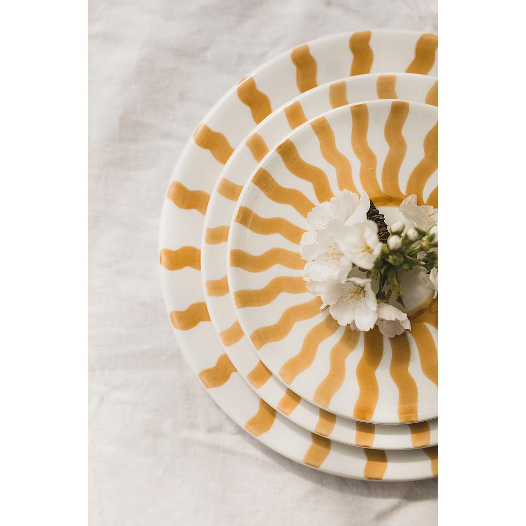 Assiette Vague paille