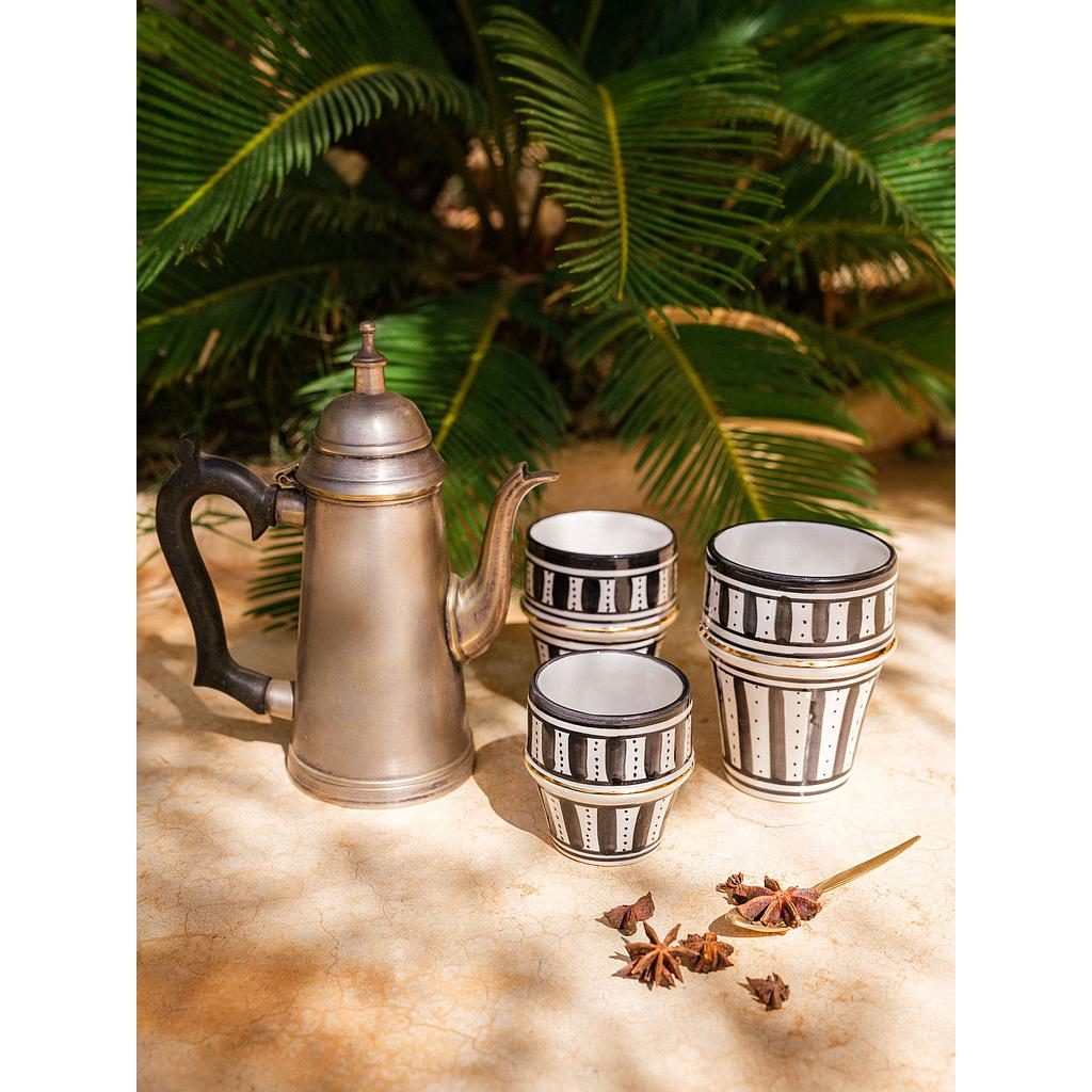 Petite tasse à café Sunflower noir gold