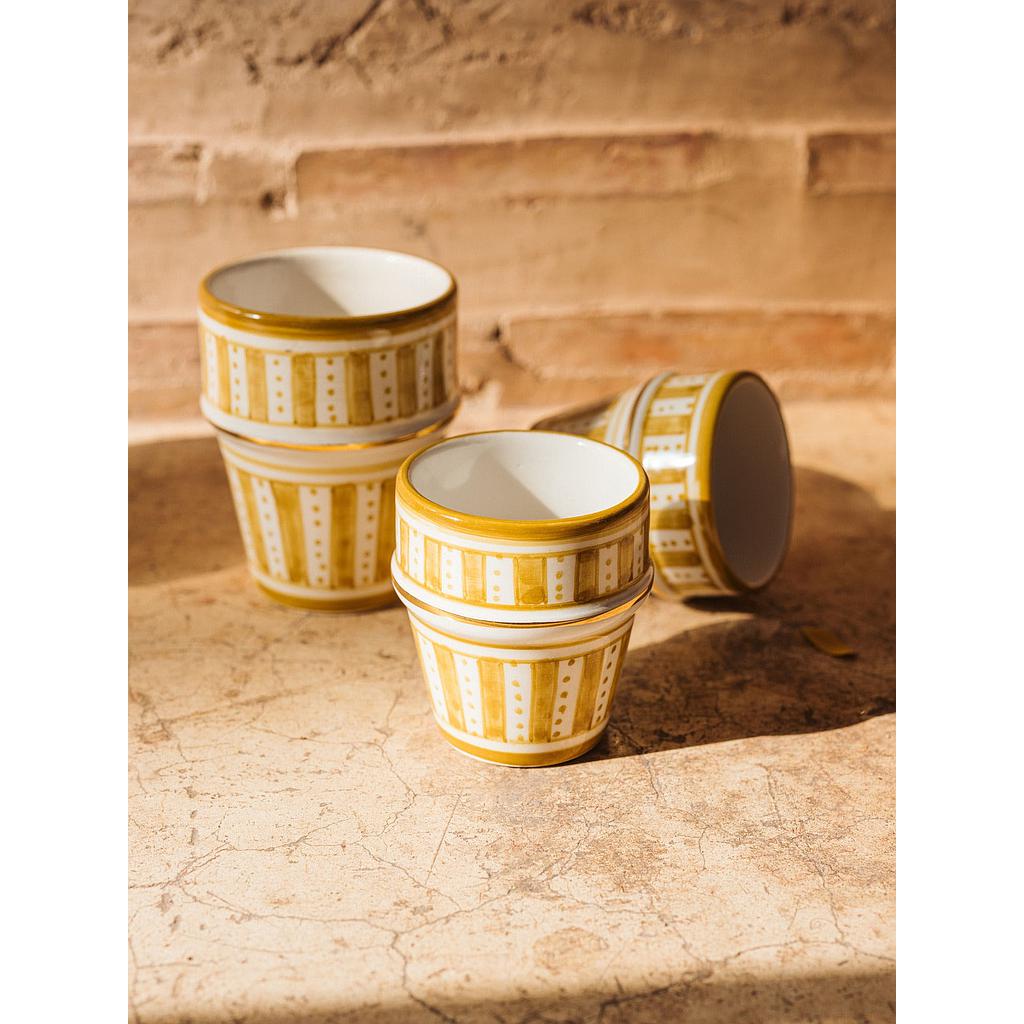 Petite tasse à café sunflower paille gold