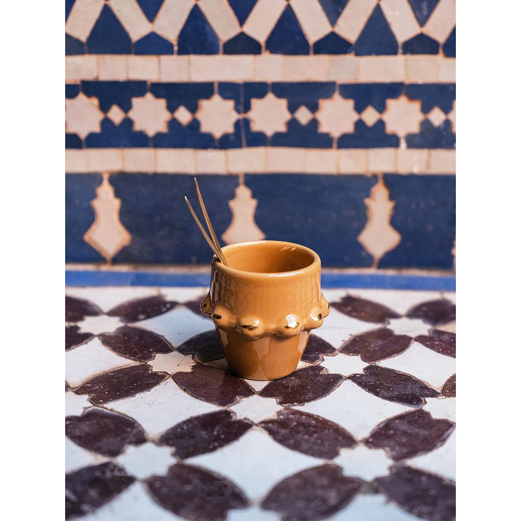 Petite tasse à café tazza curry gold