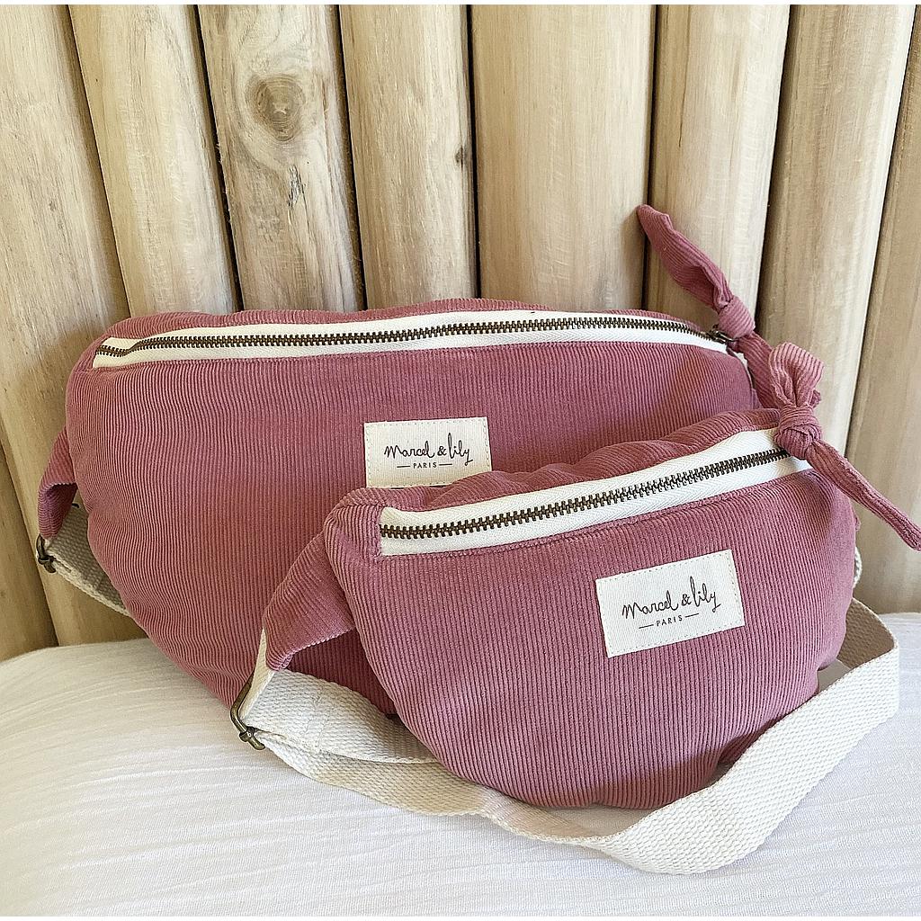 Mini Banane Enfant - Velours - Bois de Rose