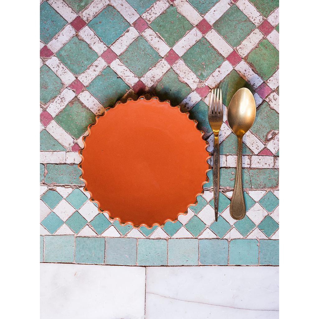 Assiette Tazza marsala gold