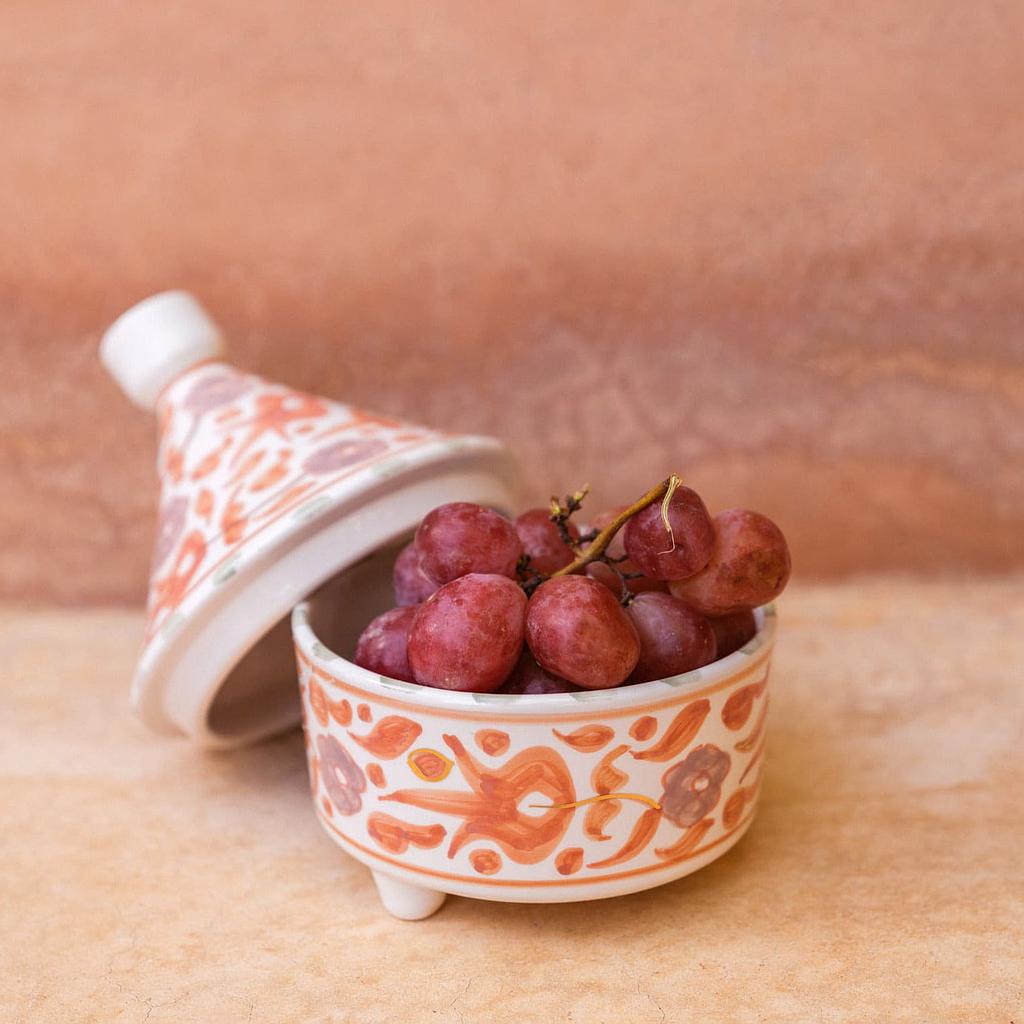 Boîte tajine Fleurs multicouleur gold