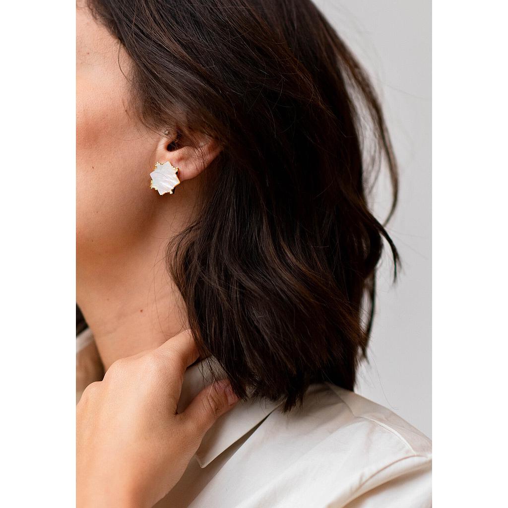 Boucles tiges Etoile de nacre