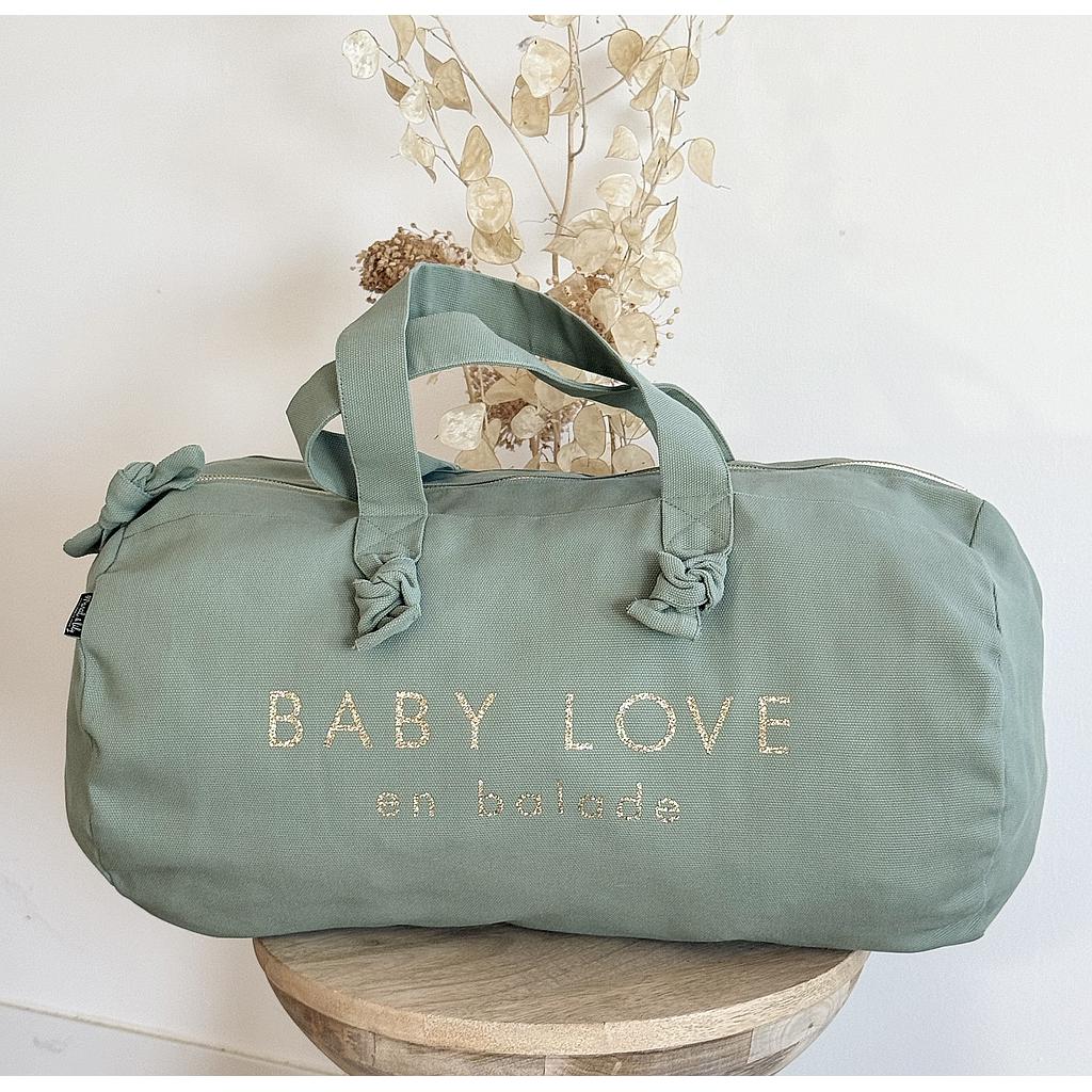 Sac Polochon - Sauge - Baby Love en balade