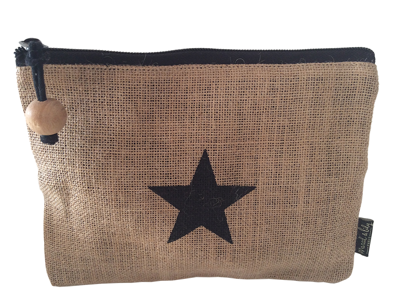 Trousse en jute Etoile