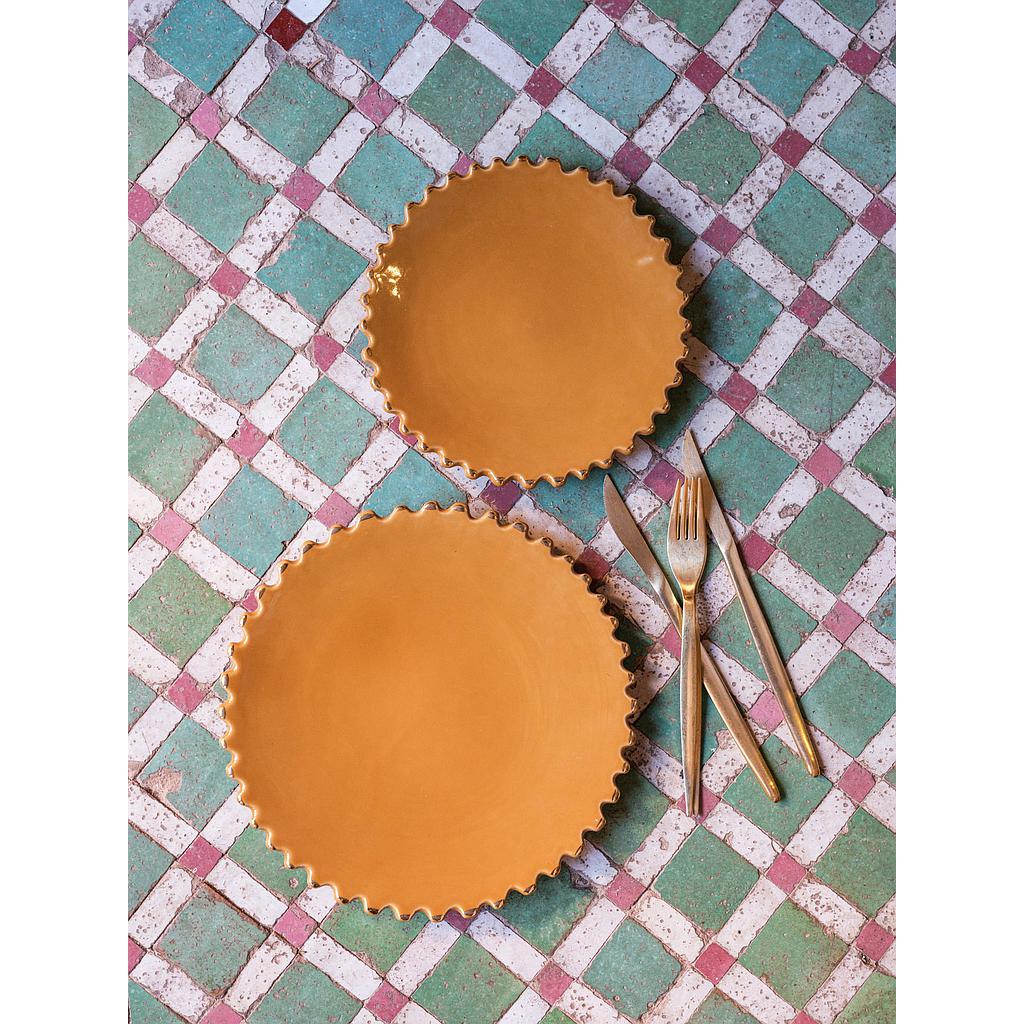 Assiette Tazza curry gold