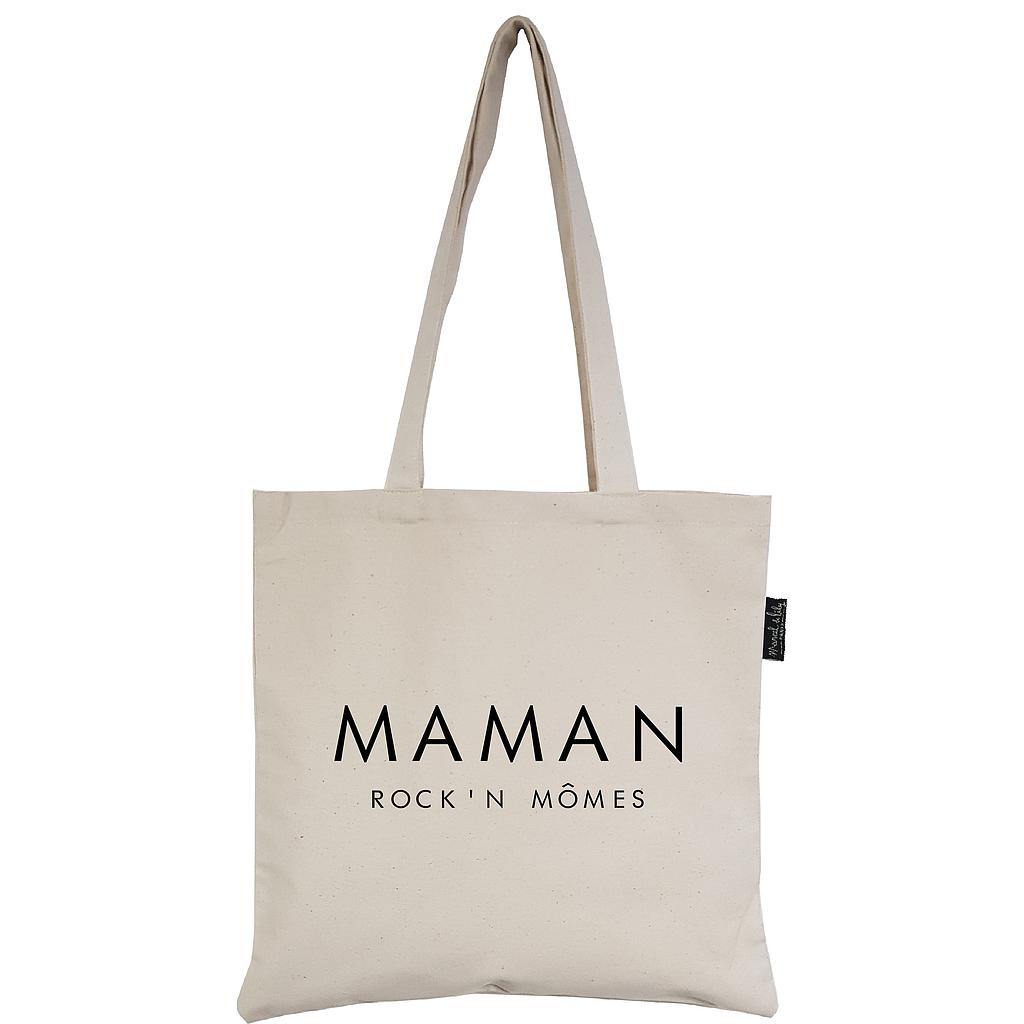 Tote-Bag écru Maman rock'n mômes