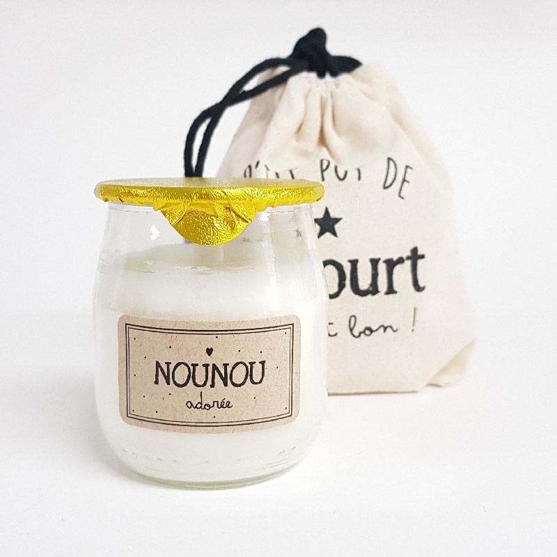 Bougie P'tit pot de yaourt Nounou  Pistache - Amande