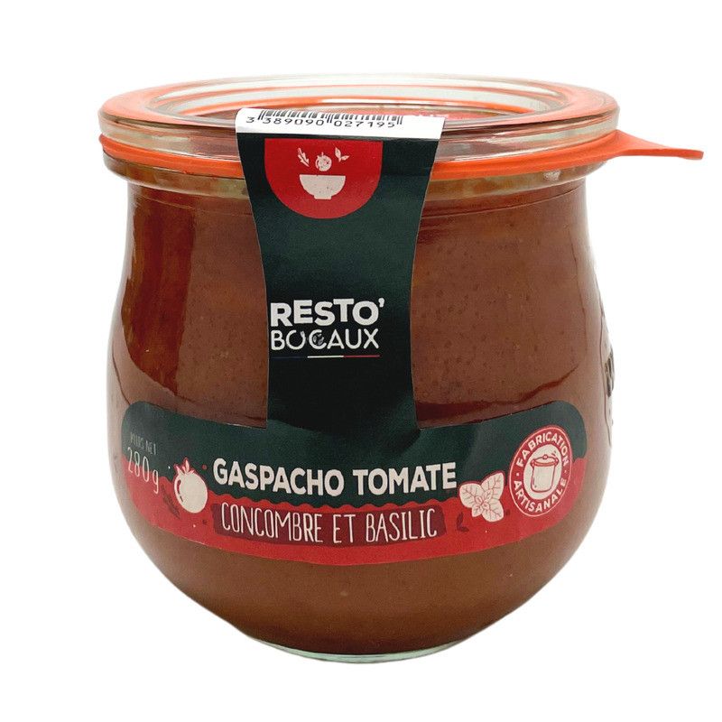 Gaspacho tomate concombre et basilic - 280g
