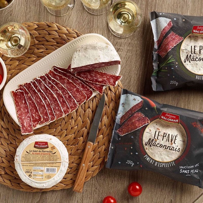 Pavé mâconnais au Piment d'Espelette | Saucisson sec - 250g