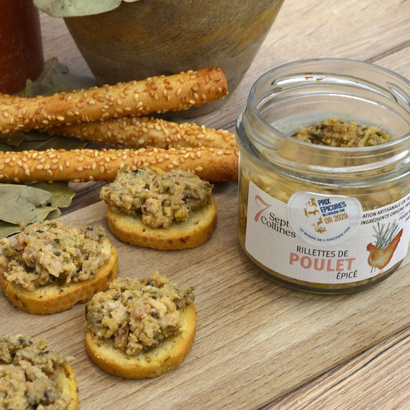 Rillettes de poulet épicé - 100g
